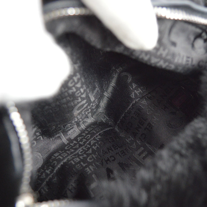 Top Quality Chanel Black Fur Chain Handbag