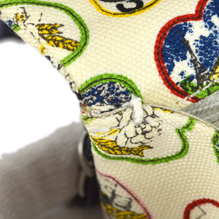 Top Quality Chanel * 2005-2006 Ivory Canvas Valentine Shoulder Bag