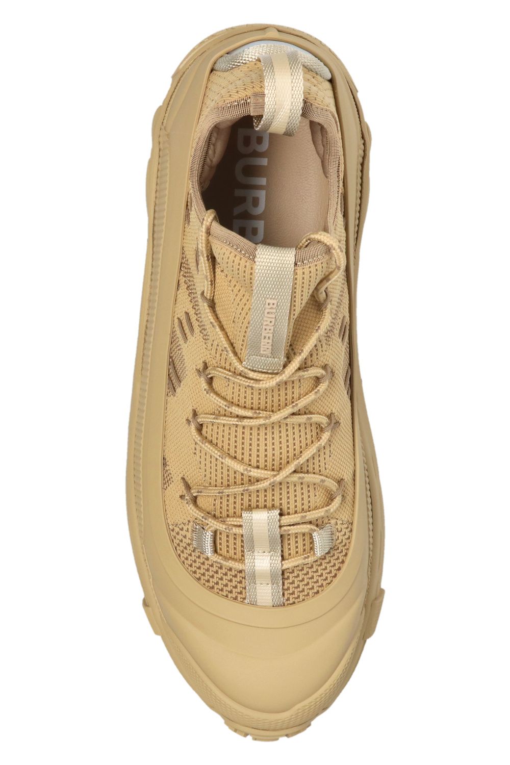 Burberry Khaki Knit Arthur Sneakers Burberry