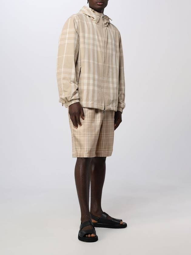Burberry Check Nylon Reversible Hooded Jacket Soft Fawn