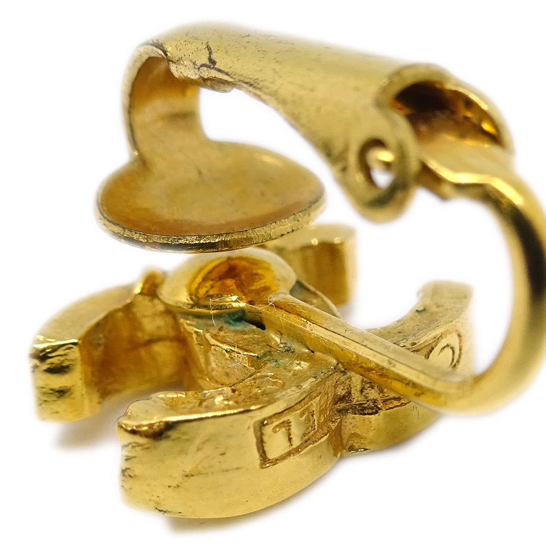 Top Quality Chanel CC Earrings Clip-On Gold 233