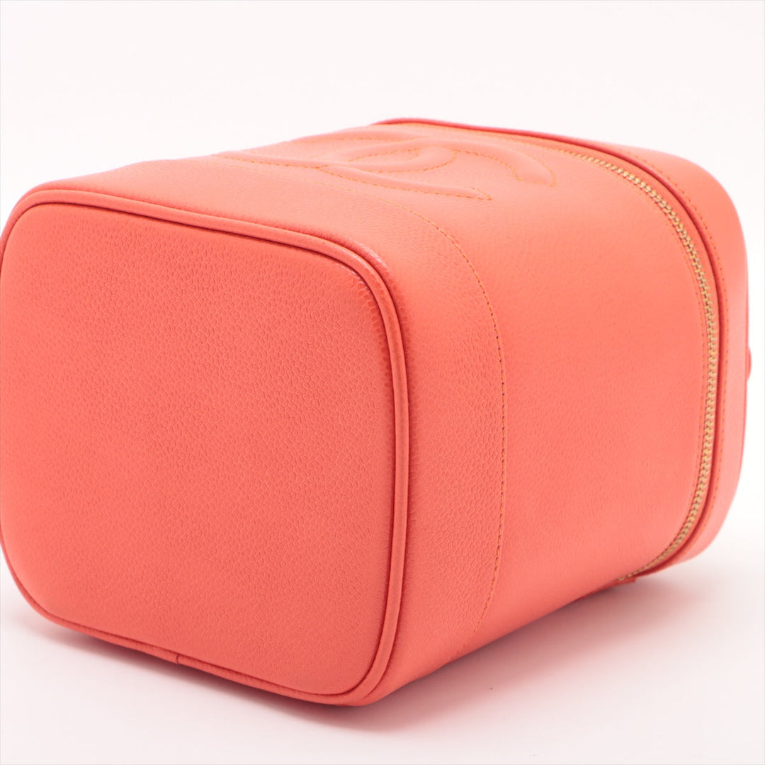 Top Quality Chanel Vanity Bag in Caviar Leather Orange
