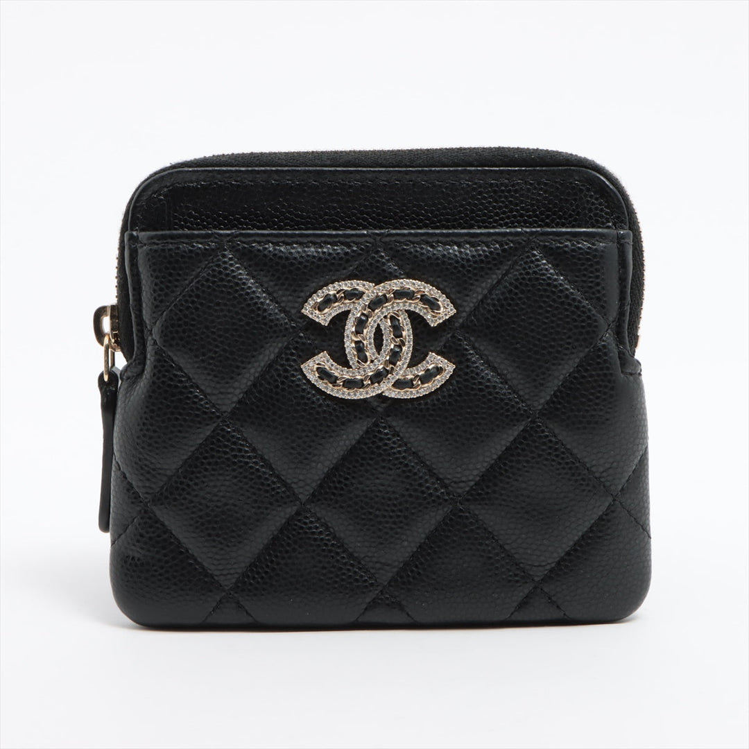 Top Quality Chanel Matrasse Caviar S Coin Case Black G  32rd