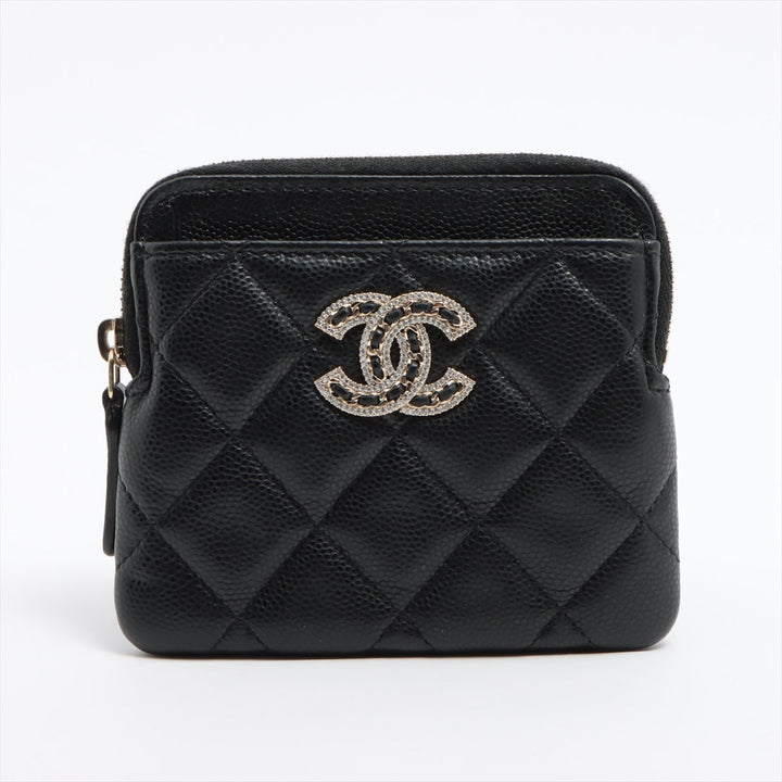 Top Quality Chanel Matrasse Caviar S Coin Case Black G  32rd