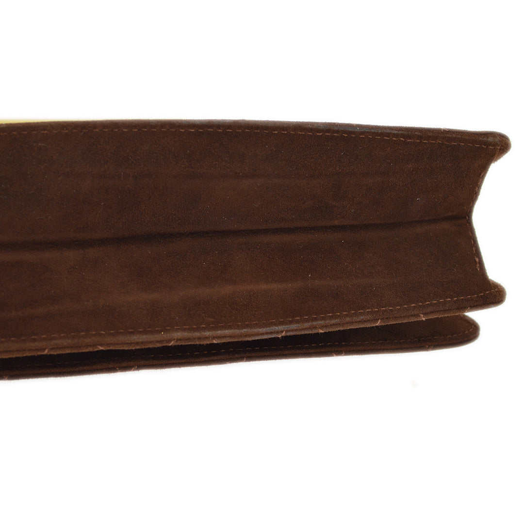 Top Quality Chanel Brown Suede Party Handbag