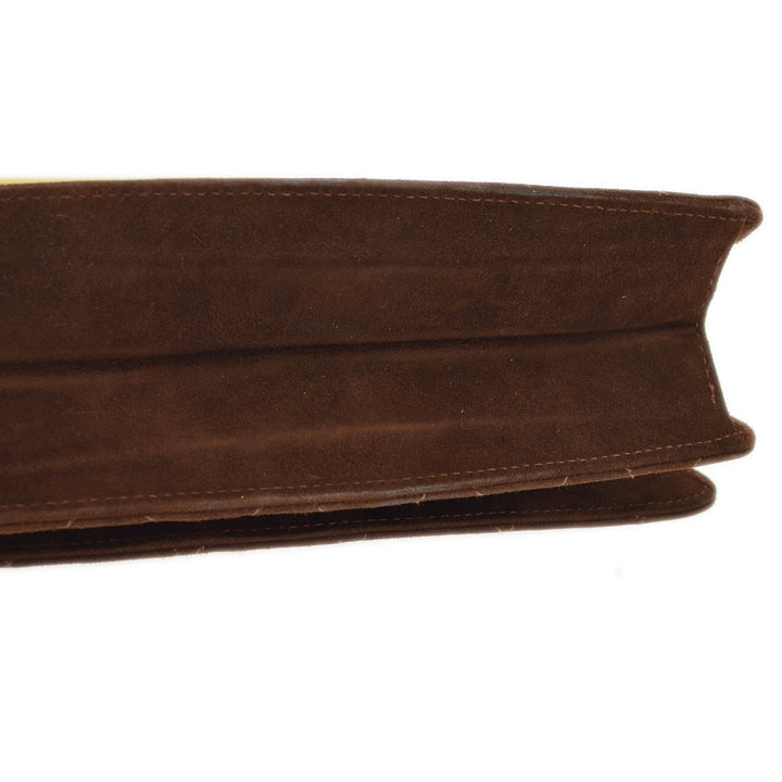 Top Quality Chanel Brown Suede Party Handbag