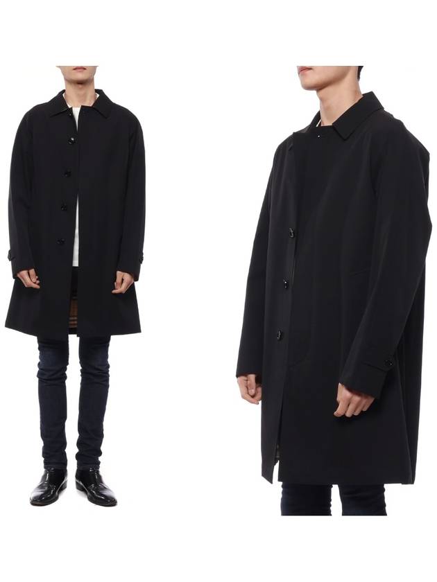 Burberry Men's Camden Cotton Gabardine Car Trench Coat Black