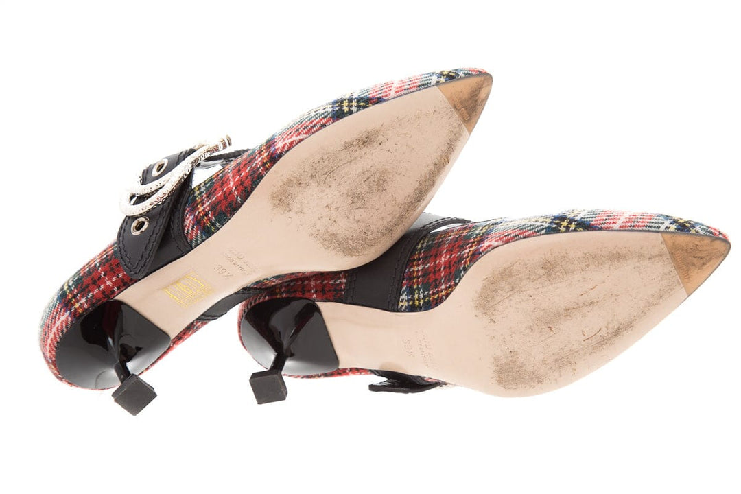 Miu Miu Plaid Kitten Heels SZ 39.5