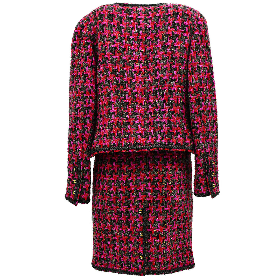 Top Quality Chanel Setup Suit Jacket Skirt Black