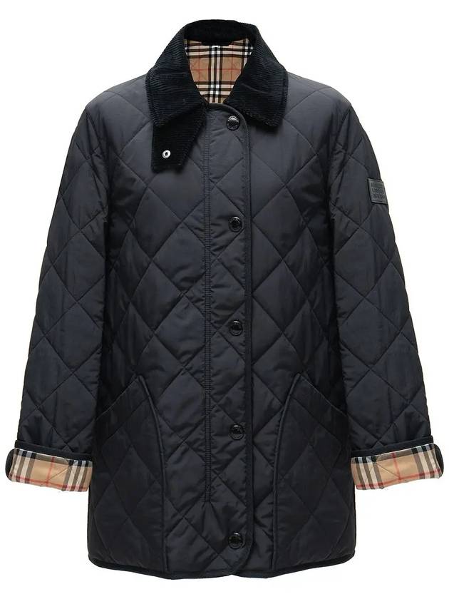 Burberry Diamond Quilted Thermoregulated Barn Jacket Black