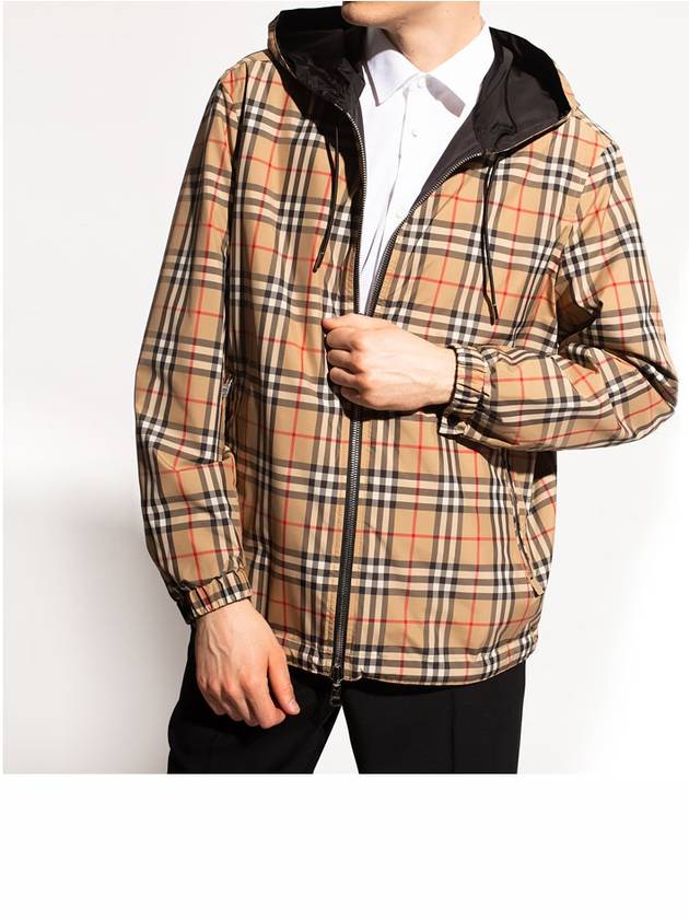 Burberry Reversible Vintage Check Hooded Jacket Archive Beige