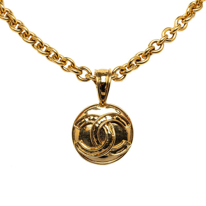 Top Quality Chanel Vintage Coco Big Round Necklace G   Chanel