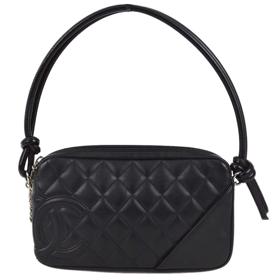 Top Quality Chanel 2003-2004 Black Calfskin Cambon Ligne Handbag