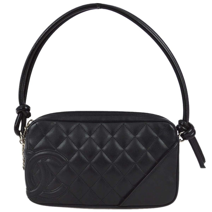 Top Quality Chanel 2003-2004 Black Calfskin Cambon Ligne Handbag