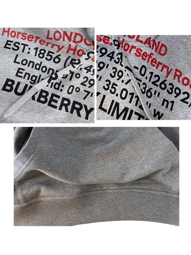 Burberry Location Cotton Hoodie Grey