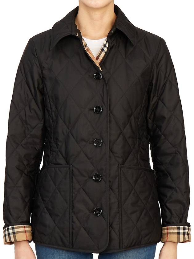 Burberry Diamond Quilted Thermoregulated Jacket Black