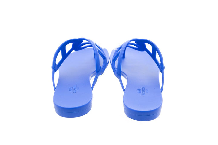 Hermès Blue Egerie Sandals SZ 40