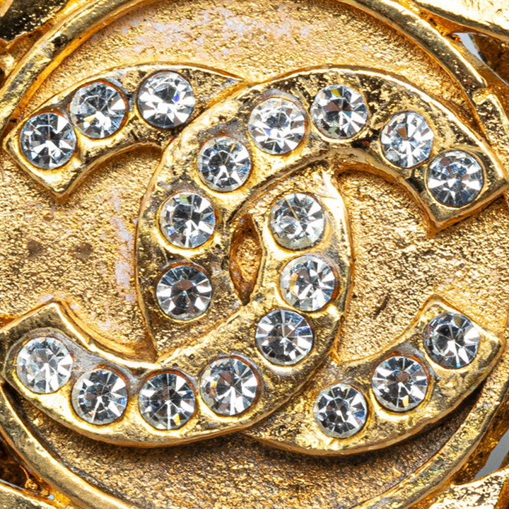 Top Quality Chanel Vintage Coco Earring G  Line Stone  Chanel