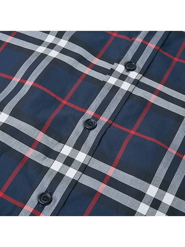 Burberry Men's Vintage Check Long Sleeve Shirt Navy