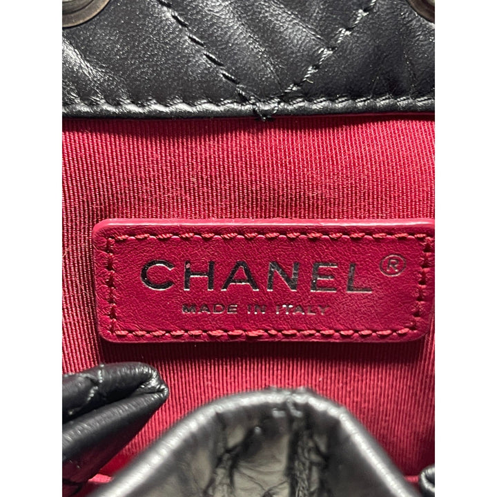 Top Quality Chanel Top Quality Chanel Aged Calfskin Quilted Small Gabrielle Backpack Black - Black