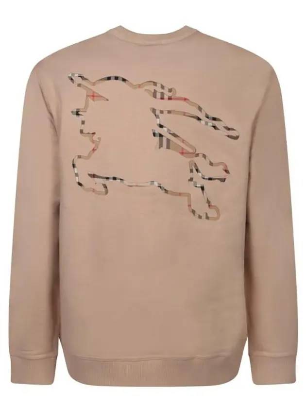 Burberry Check EKD Cotton Sweatshirt Soft Fawn