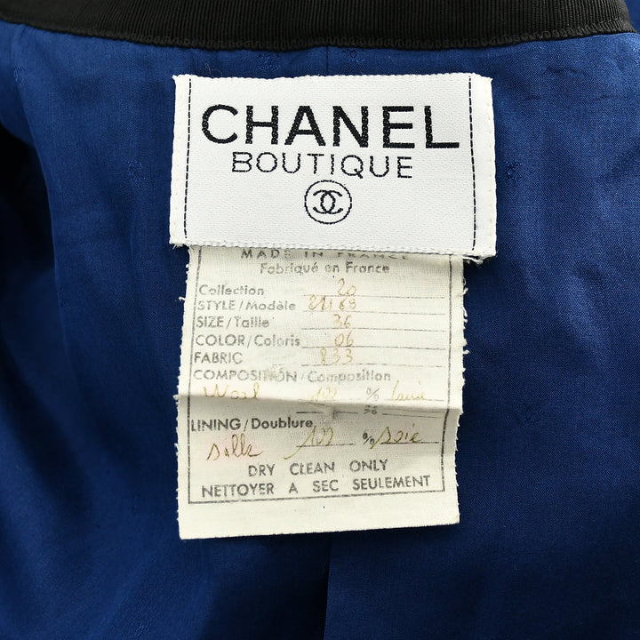 Top Quality Chanel Single Breasted Jacket Blue 20 #36