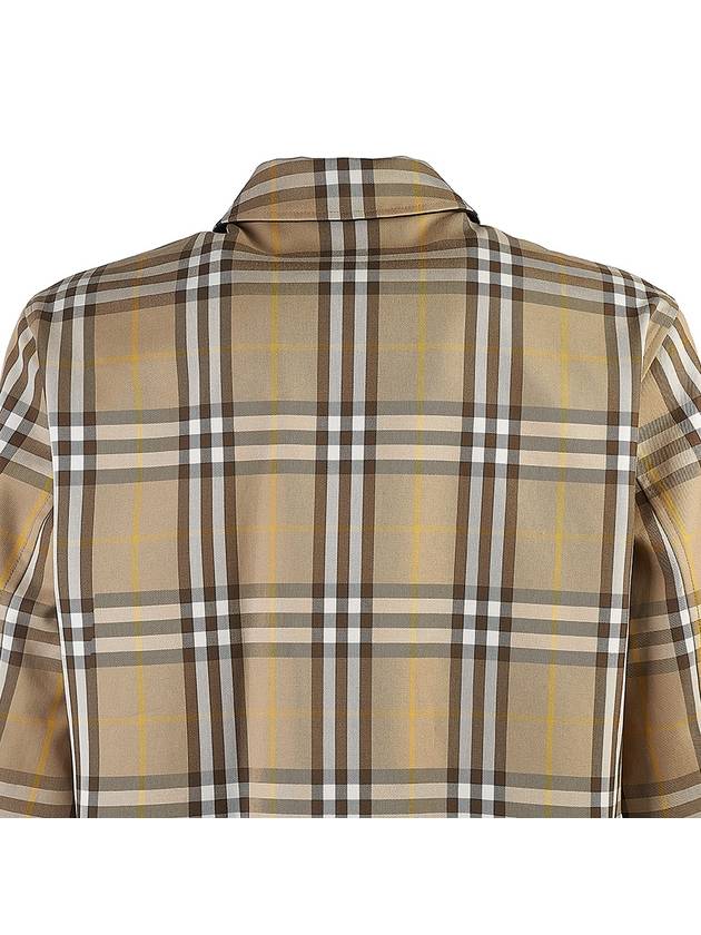 Burberry Check Print Reversible Zip-Up Jacket Truffle Beige