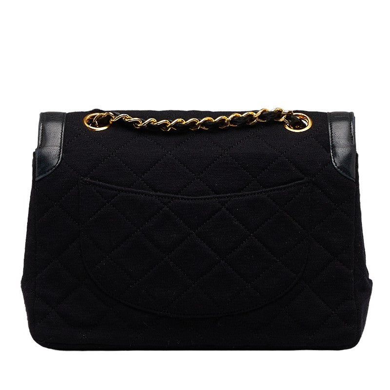 Top Quality Chanel Mattress Cocomark Double Flap 23 Chain houlder Bag Black Cotton Leather  CHANEL