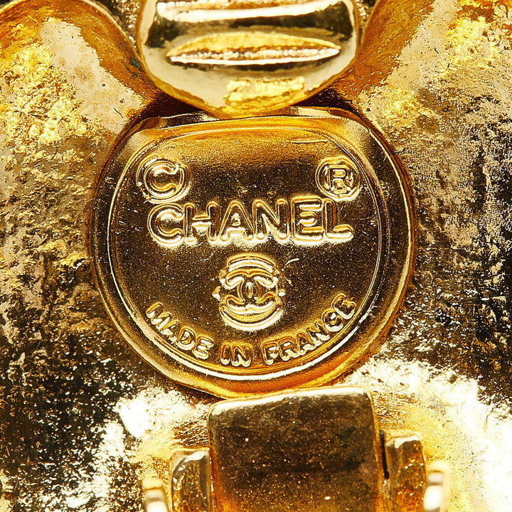Top Quality Chanel Vintage Circle Round Earring Gold Make-up  Chanel