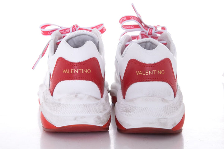 Valentino White And Red Sneakers SZ 9.5