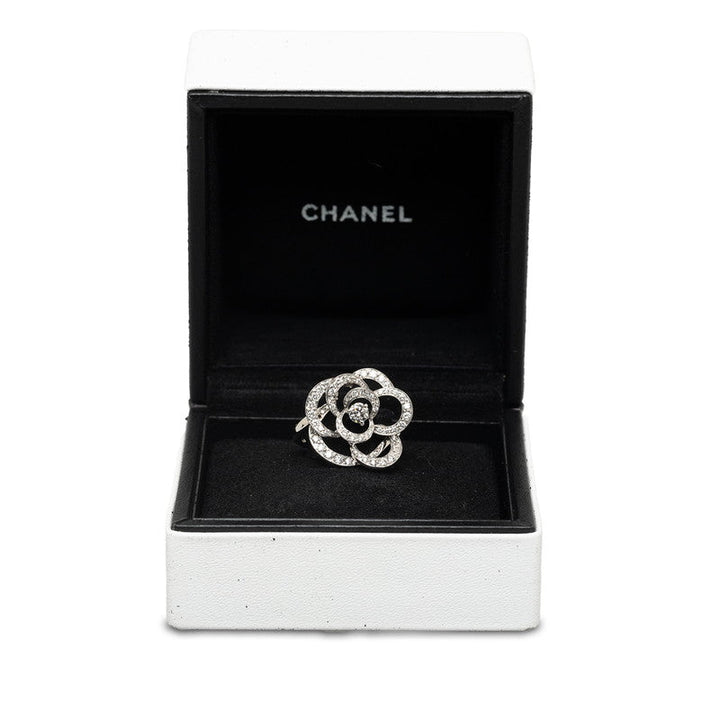 Top Quality Chanel Camera Collection Ring Ring #50 K18WG White Gold Lady Chanel