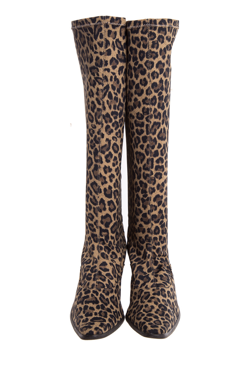 Vaneli Leopard Print Boots SZ 10