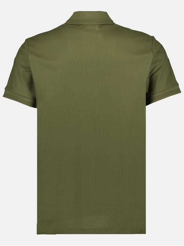 Burberry Logo Embroidery Cotton Polo Shirt Green