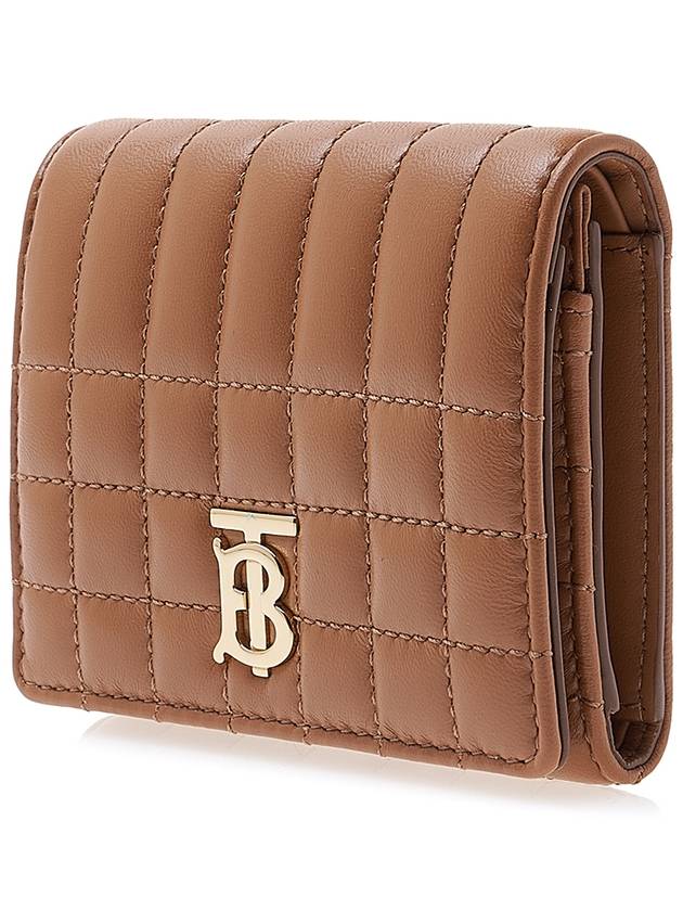Burberry Quilted Leather Small Lola Half Wallet Brown