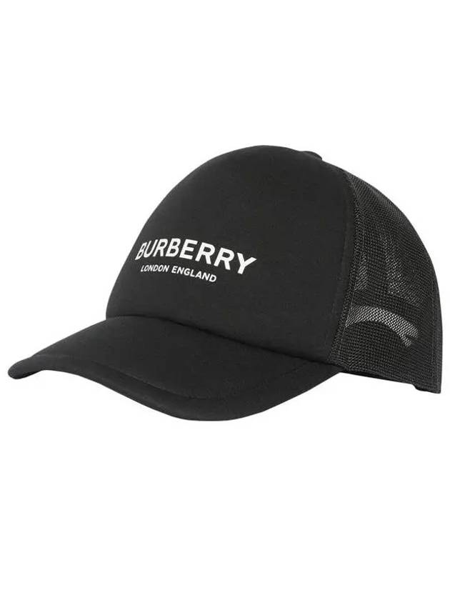Burberry Logo Print Mesh Ball Cap Black