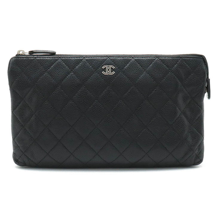 Top Quality Chanel Top Quality Chanel Cocomark Mattress Cracksack Second Bag Multiport Caviar S Leather Black Black Blumin