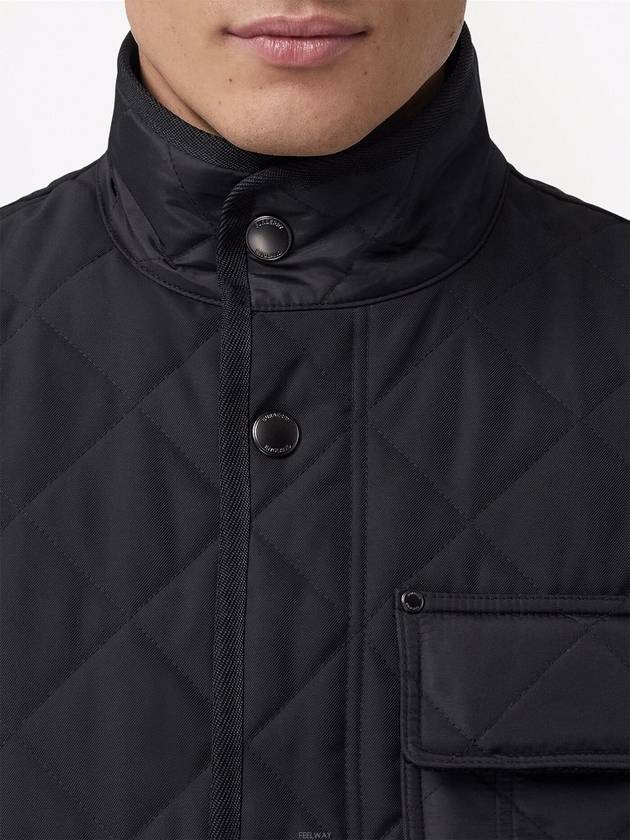 Burberry Diamond Quilted Thermoregulated Vest Black