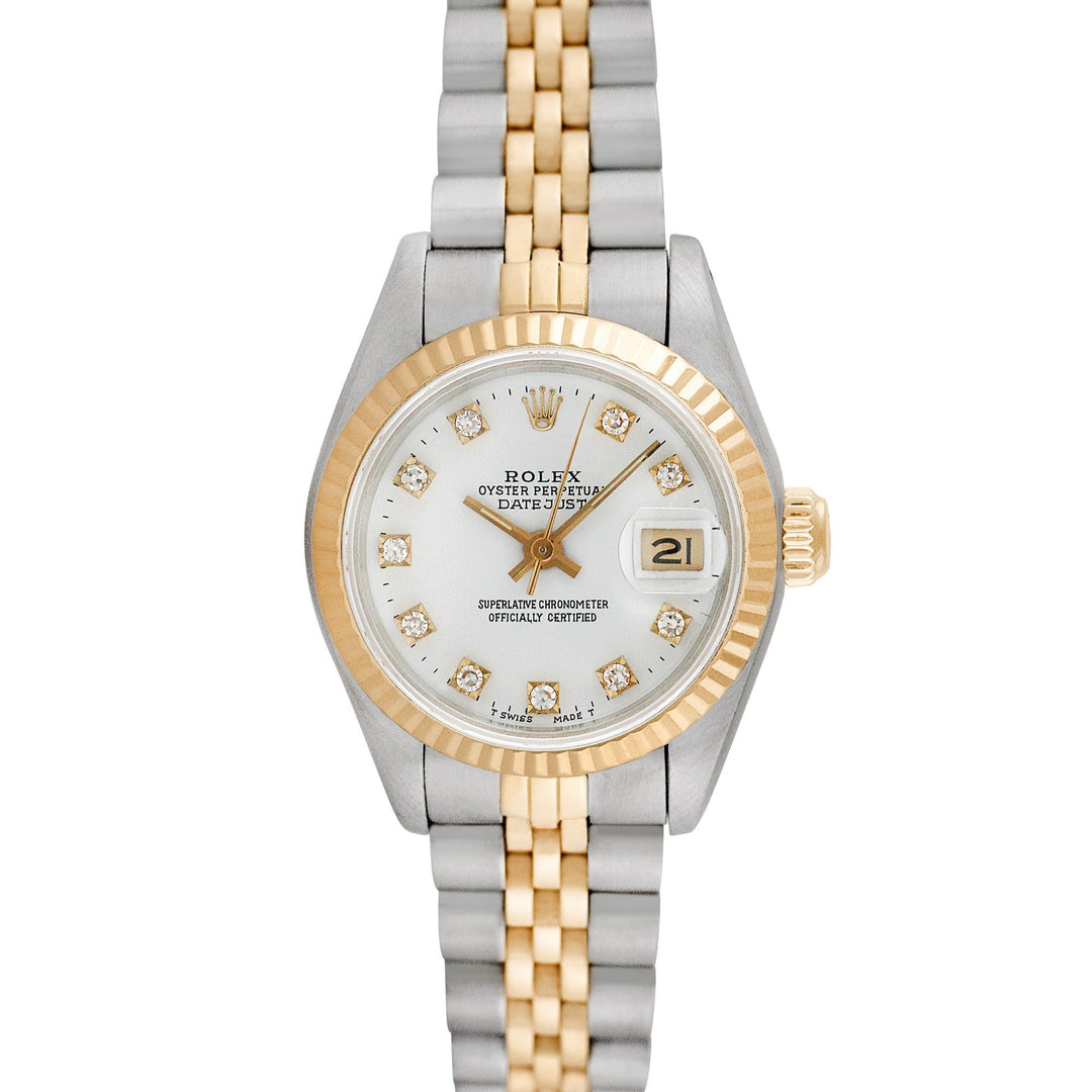 Rolex Ladies Two-tone Datejust with Factory diamonds, item #8