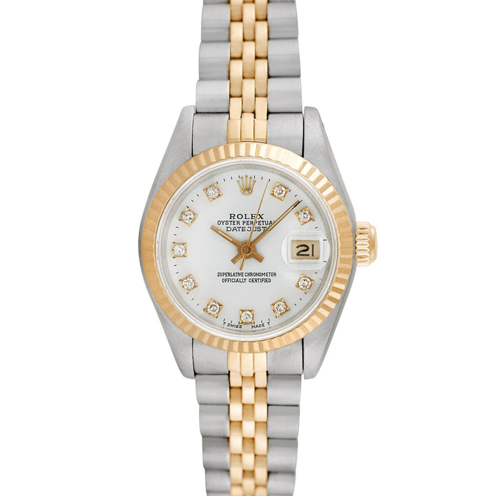 Rolex Ladies Two-tone Datejust with Factory diamonds, item #8