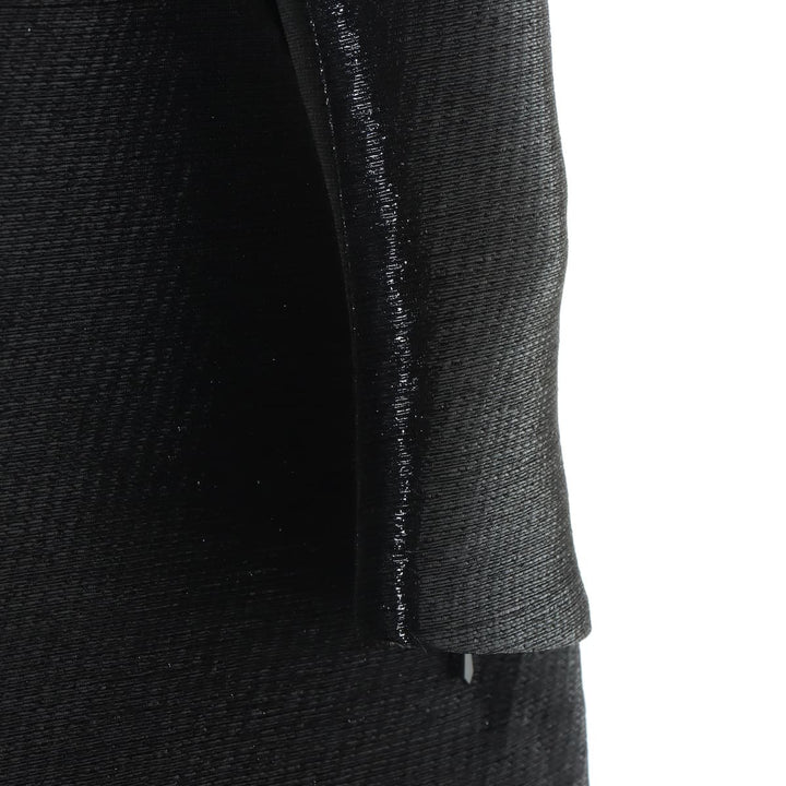 Top Quality Chanel Coco 10AW Cotton x Nylon Coat 38  Black Zip Up P38667 Runw Lock 15AW