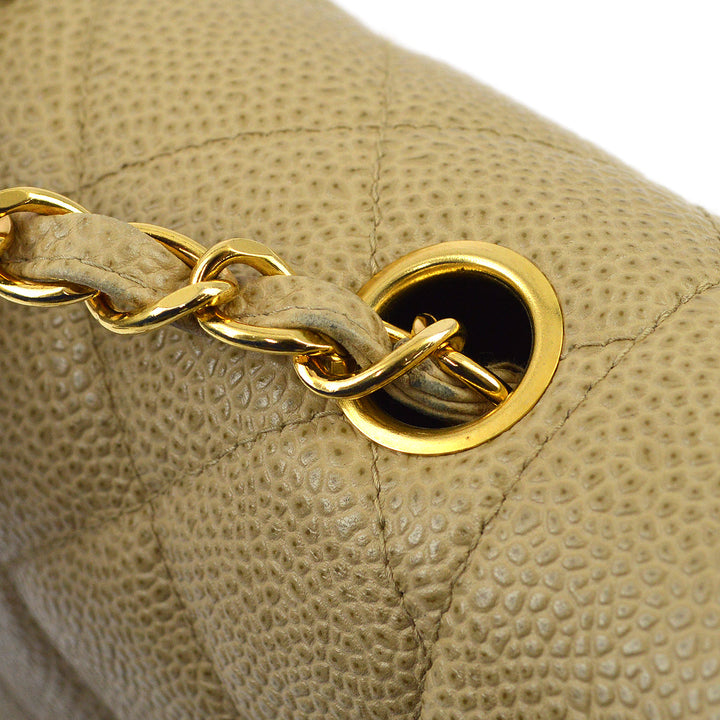 Top Quality Chanel Beige Caviar Medium Diana Shoulder Bag