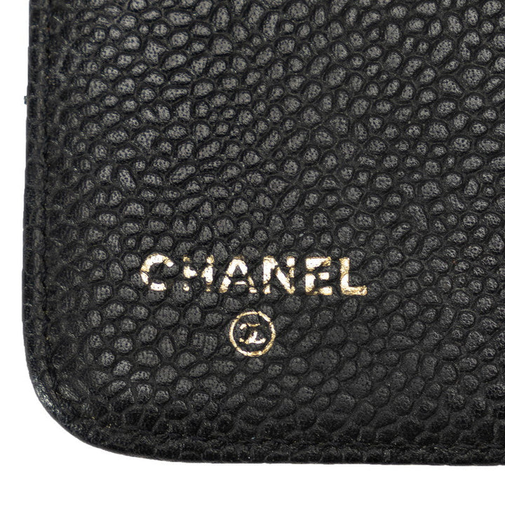 Top Quality Chanel Coco Agenda MM 6  Handbook Cover Black Caviar S  CHANEL