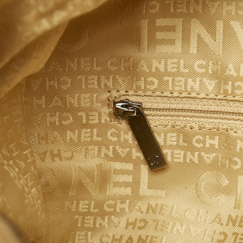 Top Quality Chanel Chocolate Bar Boston Bag Handbag Beige Leather Lady Chanel
