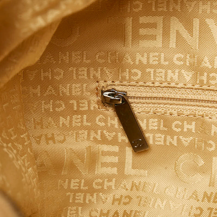 Top Quality Chanel Chocolate Bar Boston Bag Handbag Beige Leather Lady Chanel