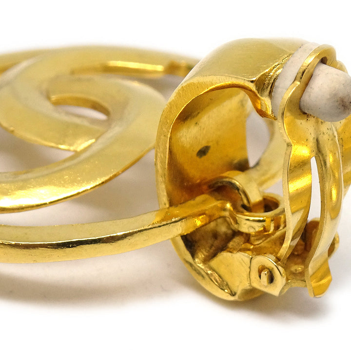Top Quality Chanel 1996 Cutout CC Earrings Clip-On