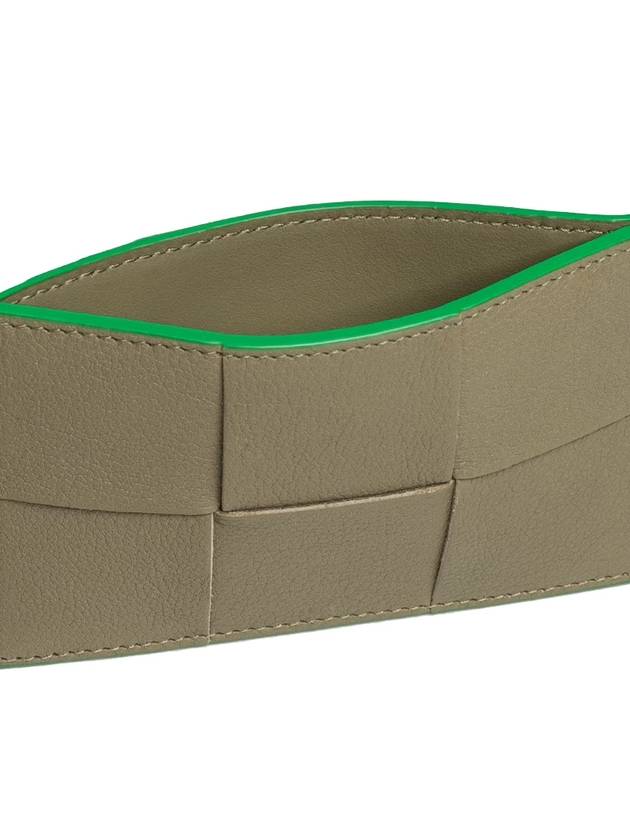 Bottega veneta Green Line Intrecciato Cassette Card Wallet Taupe