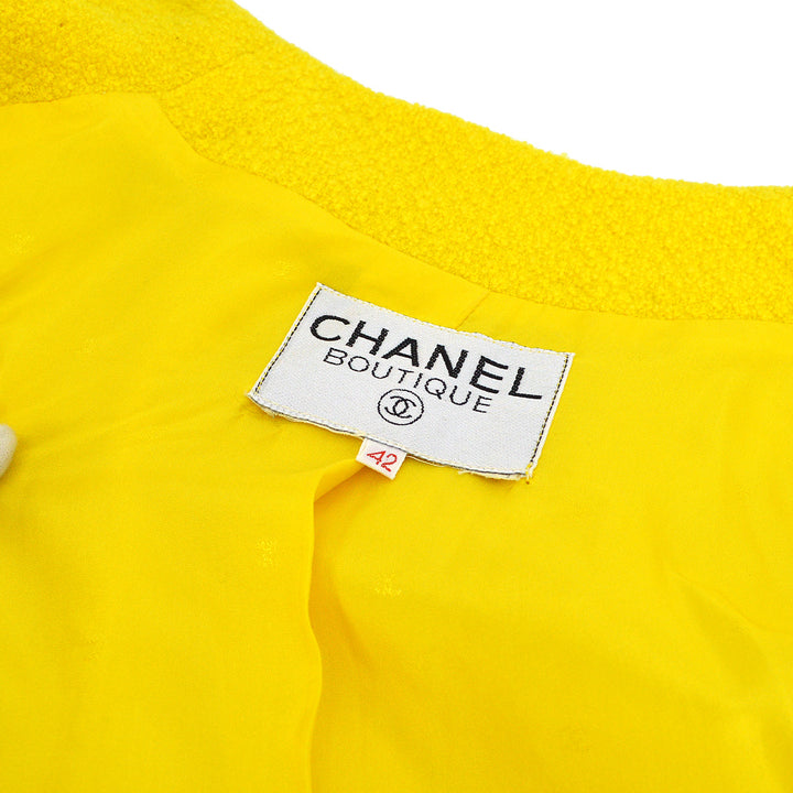 Top Quality Chanel Single Breasted Jacket Yellow #42