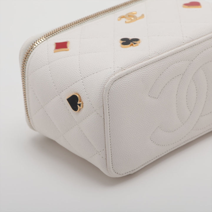 Top Quality Chanel Matrasse Caviar S Chain Shoulder Bag Vanity White G