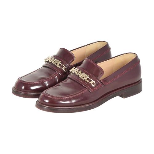Top Quality Chanel Burgundy Loafers