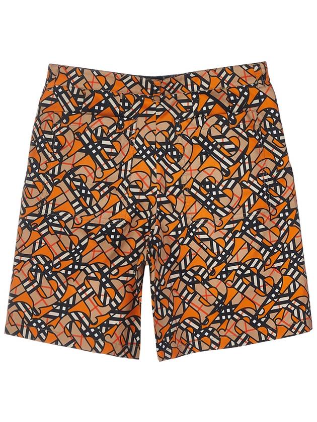 Burberry Monogram Logo Print Shorts Orange
